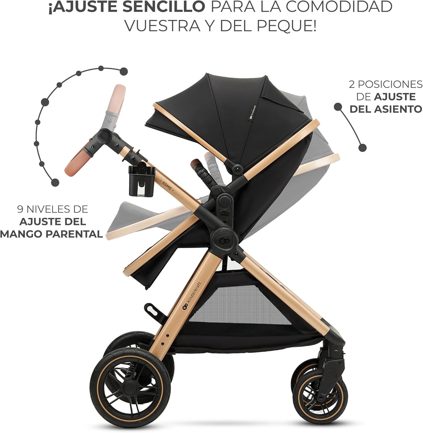 Carrito de bebé 3 en 1 Completo - MimoGo 