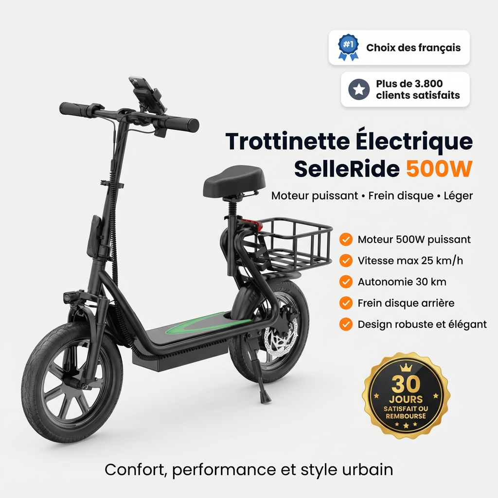 Trotinette Électrique SelleRide 500w 