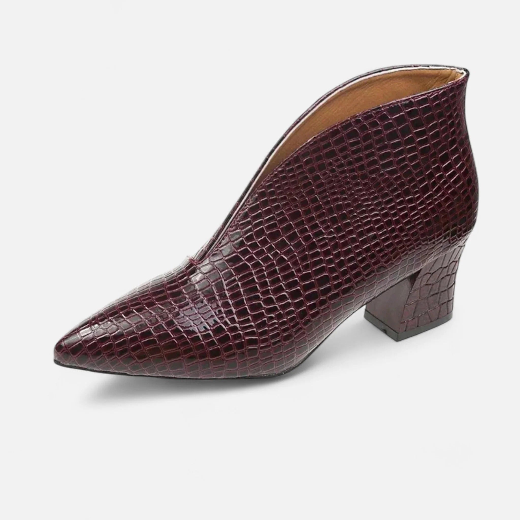 Westlyn™ | Bottines à décolleté en V en cuir verni pour femmes