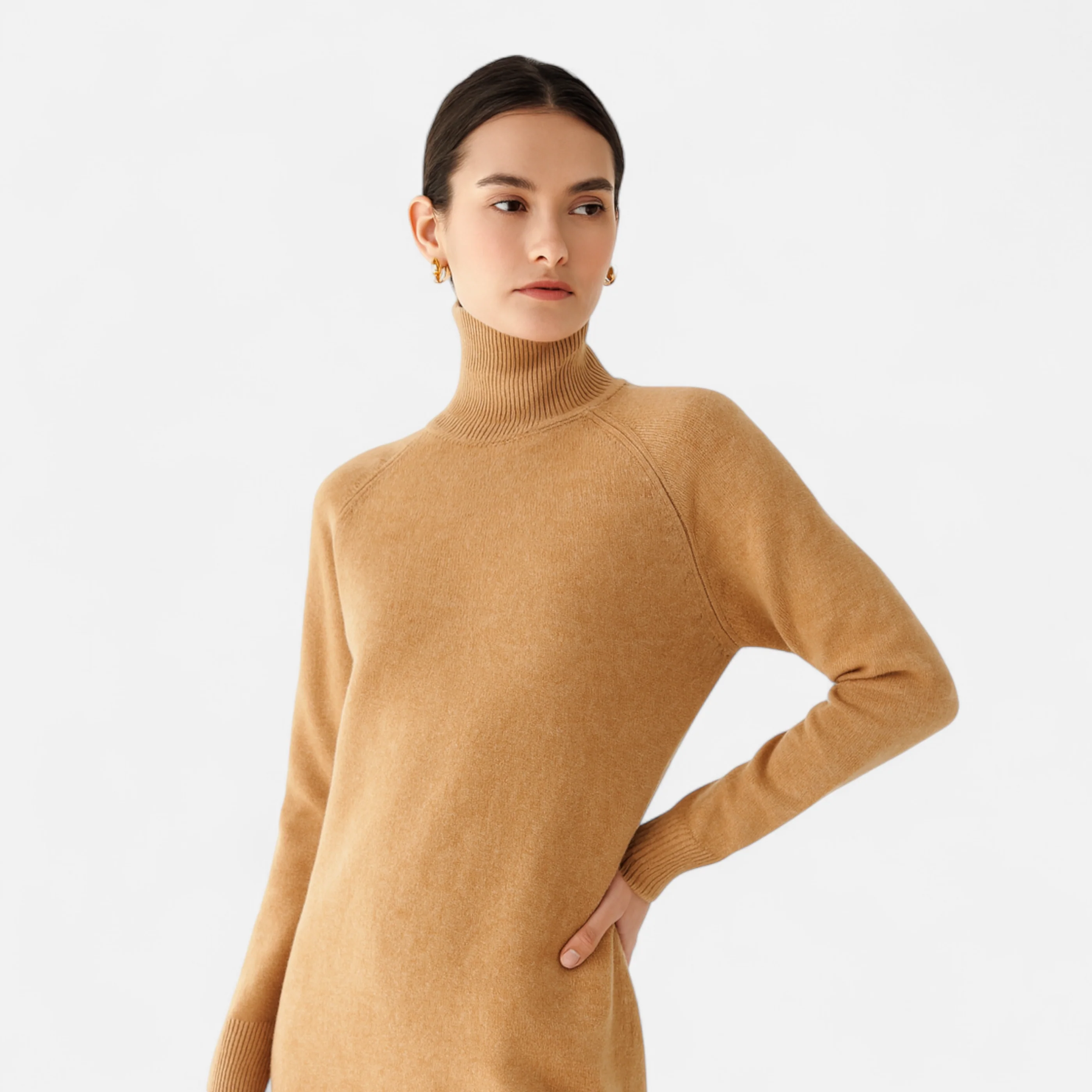 Westlyn™ | Pull à col montant en laine mérinos et cachemire pour femme
