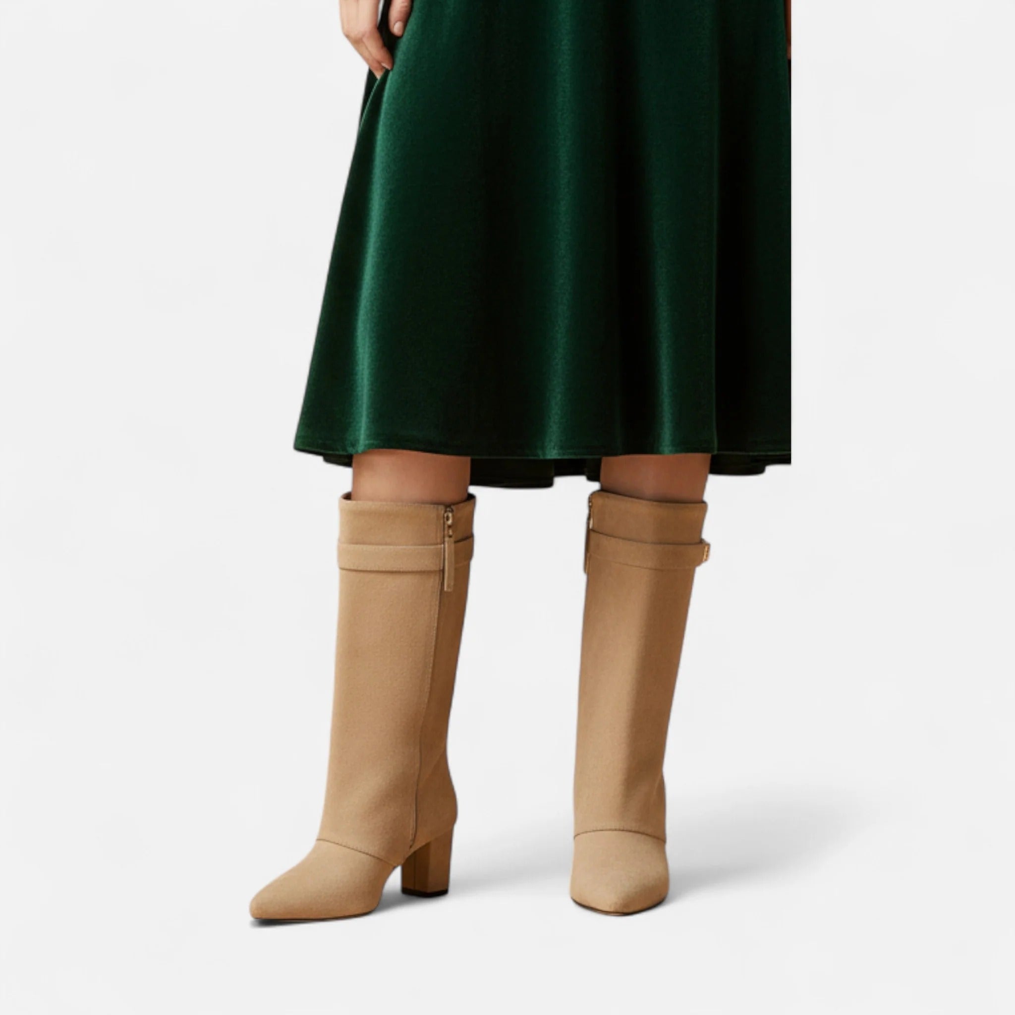 Westlyn™ | Botas de media caña con tacón alto y punta para mujer